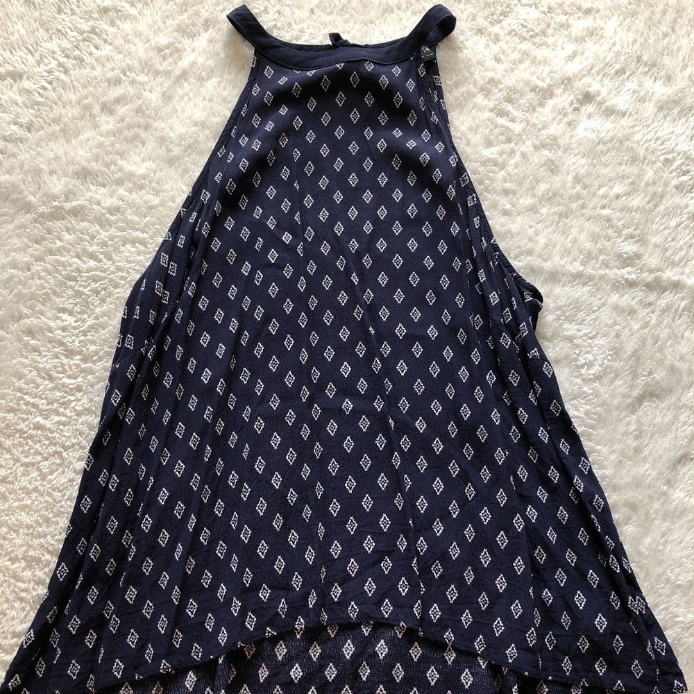 Navy blue and white tank